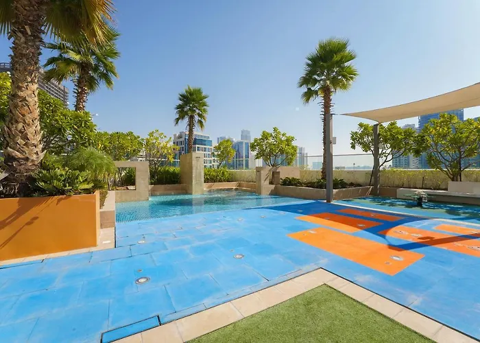 Aliving Stylish Studio With Partial Burj & Canal Views- Prive , Business Bay 713